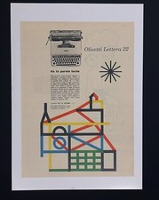 OLIVETTI LETTERA 22 RITAGLIO GIORNALE PUBBLICITA' CLIPPING ADVERTING EPOCA -1957