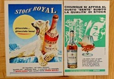 2 Pubblicità vintage advertising BRANDY STOCK 84 ROYAL anni '60
