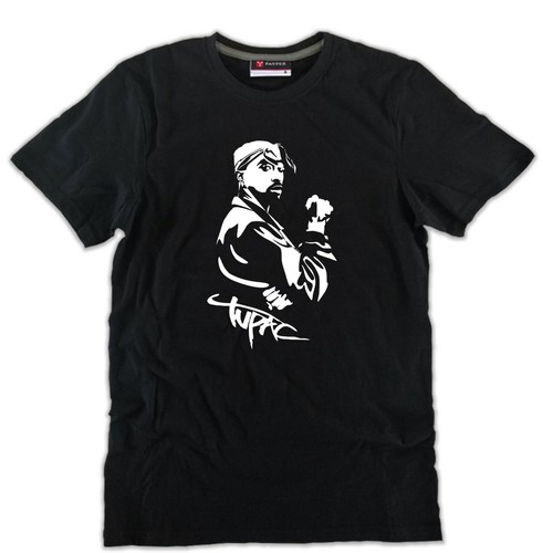 Tshirt tupac shakur nera - tshirt,