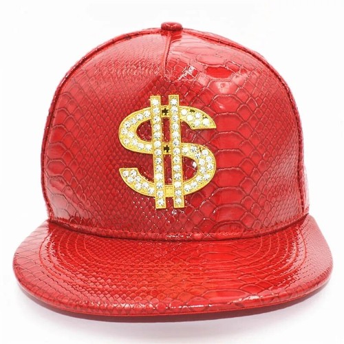 Cappello rosso bling dollaro - cappello,
