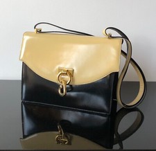BORSA MOSCHINO BAGS VINTAGE - COLOR CREMA - NERO - MARRONE, A SPALLA