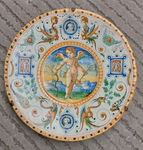Antica maiolica ceramica - maiolica, tondo