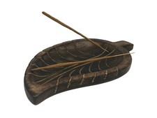 Porta incenso foglie in legno
