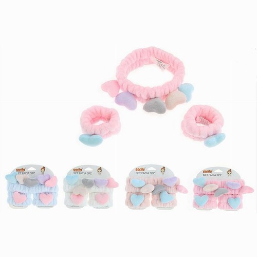 Set 3pz polsini fascia capelli - set,
