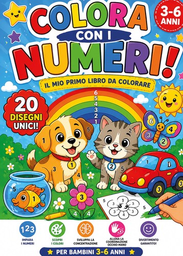 Colora con numeri per - con, i