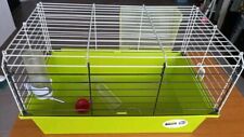 Gabbia per Conigli Cavie Conigliera 57x37x31h+ Omaggio Cibo, Fieno 2 Serbatoi