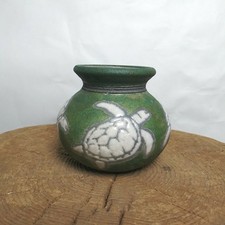 Vaso Raku ceramica tartaruga