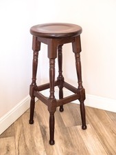 Sgabello da Bar in Legno Massello in Stile Country Colore Noce Marrone