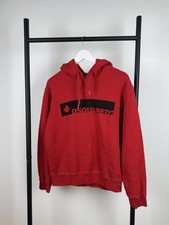 Felpa con cappuccio rossa uomo