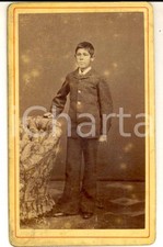 1885 CASERTA Ritratto di bambino in abiti eleganti *Foto L. G. RUSSI CDV