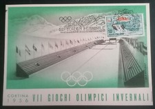 CARTOLINA  OLIMPIADI CORTINA 1956