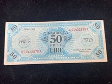 1943 italy lire banknote - 1943, 50