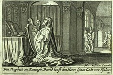 1700 incisione Bible Antico