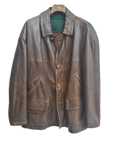 Giacca pelle marrone 54 - giacca,