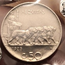 50 Centesimi 1925 Leoni