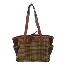 AQUASCUTUM Borsa a mano Tote in pelle scamosciata Club Check Nappa...