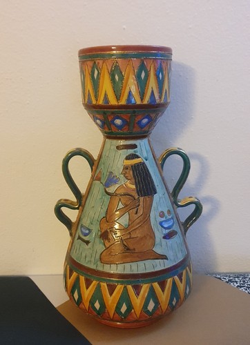 Vaso ceramica vintage deruta - vaso,