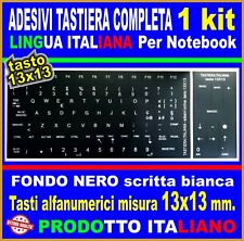 Adesivi Tastiera Lingua Italiana Completa Notebook Pc (misura tasto 13x13mm)