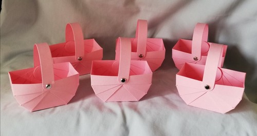 Cesto porta carte rosa 6 - rosa, x