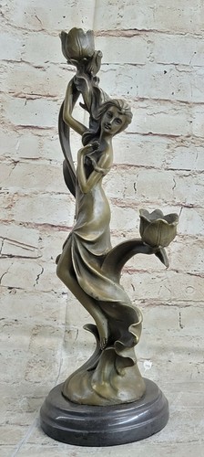 Candelabro bronzo firmato - candelabro, in