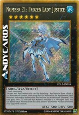 NUMBER 21: FROZEN LADY JUSTICE • Oro Segreta • PGL2 EN018 • 1Ed • Yugioh!