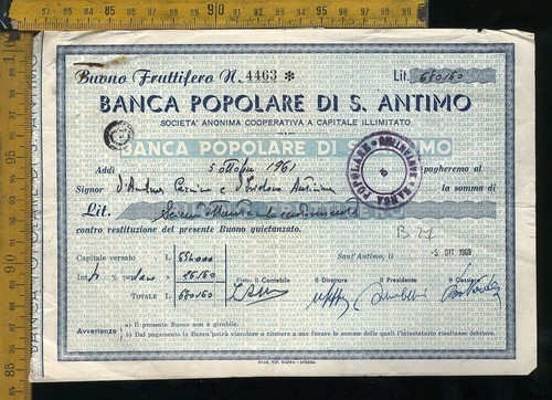 Certificato azionario buono - ,
