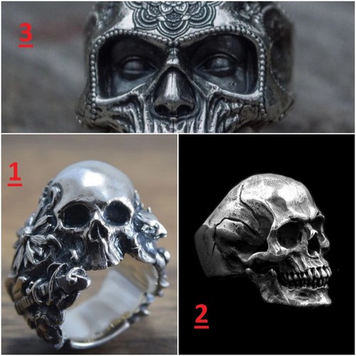 Anello teschio punk vari - teschio,