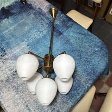 Lampadario Anni 60 In Ottone E