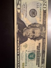 Rara banconota da 20$ numero