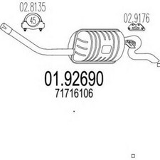 MARMITTA POSTERIORE PER FIAT