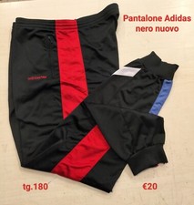 Pantaloni Acetato Nero con banda rossa Tg 180  Adidas Vintage Nuovi
