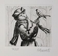 BRUNO BARATTI PESARO ACQUAFORTE ORIGINALE FIRMATA NUMERATA CON DEDICA C3