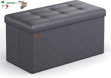 Cassapanca Contenitore da 76 cm, Pouf Contenitore, Panca, Poggiapiedi, Tavolino,