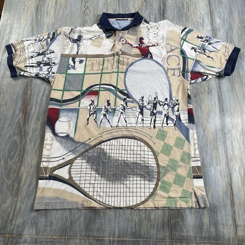 Polo tennis vintage stampa all