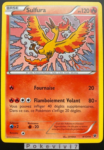 Carte pokemon sulfura - carte, 9/124