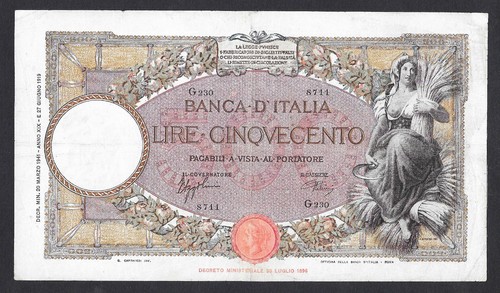 Italia banconota 500 lire - italia,