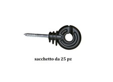 Isolatori per recinzioni elettriche per fili corde confezione da 25 pz