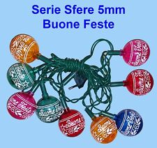 Luci di Natale  Sfere Colorate Buone Feste 50mm manca 1 sfera incandescenza U183