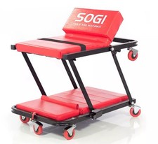 LETTINO SOTTO AUTO SOGI X4-16 CARRELLO PIEGHEVOLE SGABELLO POGGIATESTA REGOLABIL