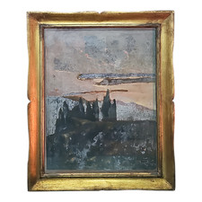 Antico Dipinto Paesaggio con