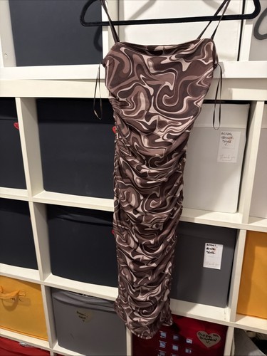 Abito midi donna quiz marrone - quiz,