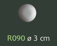 Rosone in gesso bianco per