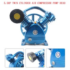 Pompa compressore aria doppio cilindro 5HP V Style 2 pistoncini testa motore aria strumento nuovo