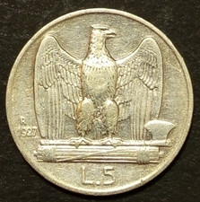 5 LIRE 1927 BB AQUILINO