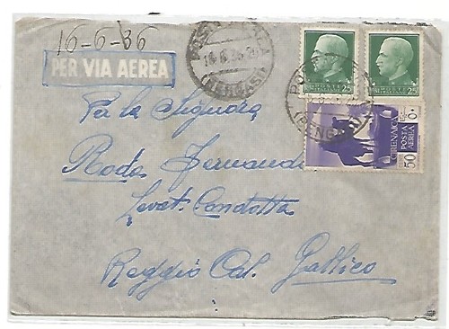 Cirenaica bengasi posta aerea - bengasi,