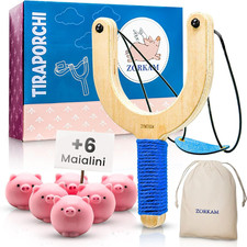 Tiraporchi + 6 Maialini - Tiraporchi Ottima Idea Regalo Divertente per Natale E 