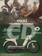 advertising Pubblicità brochure MOTO  CIMATTI OASI  '79-MOTOITALIANE-CICLOMOTORI