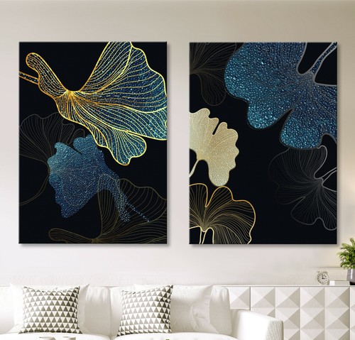 Foglie quadro tel moderno - foglie,