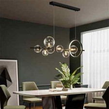 Lampadario moderno 7 sfere bolle in vetro nordico lampada a sospensione g9 nero
