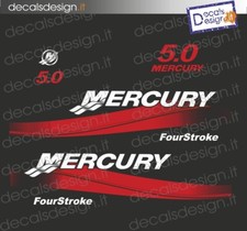 Adesivi motore marino fuoribordo Mercury 5 cv four stroke  barca stickers